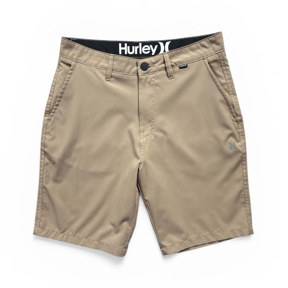 Hurley Men's Chino Hybrid Walk Shorts Size 30x9 Khaki Stretch Quick Dry -1687